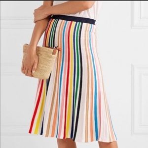 J. Crew Rainbow Striped Knit Midi Skirt Small EUC - can be sold as matching set